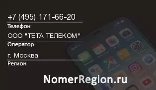Кто звонил с 4951716620 - регион и оператор